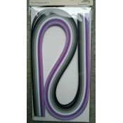 Quilling paper 3 mm x 54 cm , 120pcs , purple/black