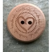 Houten knoop Handmade 2,5cm