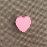 Houten hart 20 mm roze
