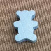 Houten beer 22 mm lichtblauw
