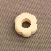 Houten bloem 31 mm naturel