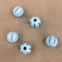 Houten bal 10 mm lichtblauw